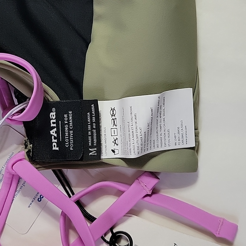 PrAna Tulum Colorblock Bikini Top NWT - Picture 5 of 7